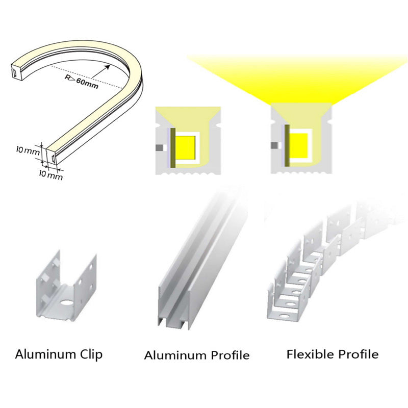 25m Long Run 10X10mm Neon Flex IP67 48V