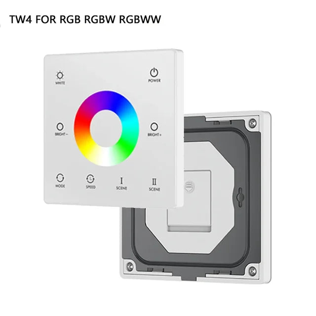 Wall Mounted Touch Panel Remote CCT/RGB/RGBW/Dim Controller