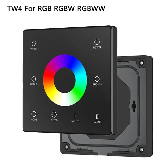 Wall Mounted Touch Panel Remote CCT/RGB/RGBW/Dim Controller