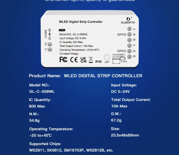 SPI W-LED LED Lighting Controller