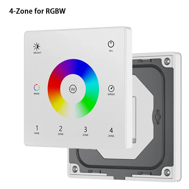 Wall Mounted Touch Panel Remote CCT/RGB/RGBW/Dim Controller