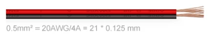 10m 20AWG (0.5mm2) figure 8 LED Cable