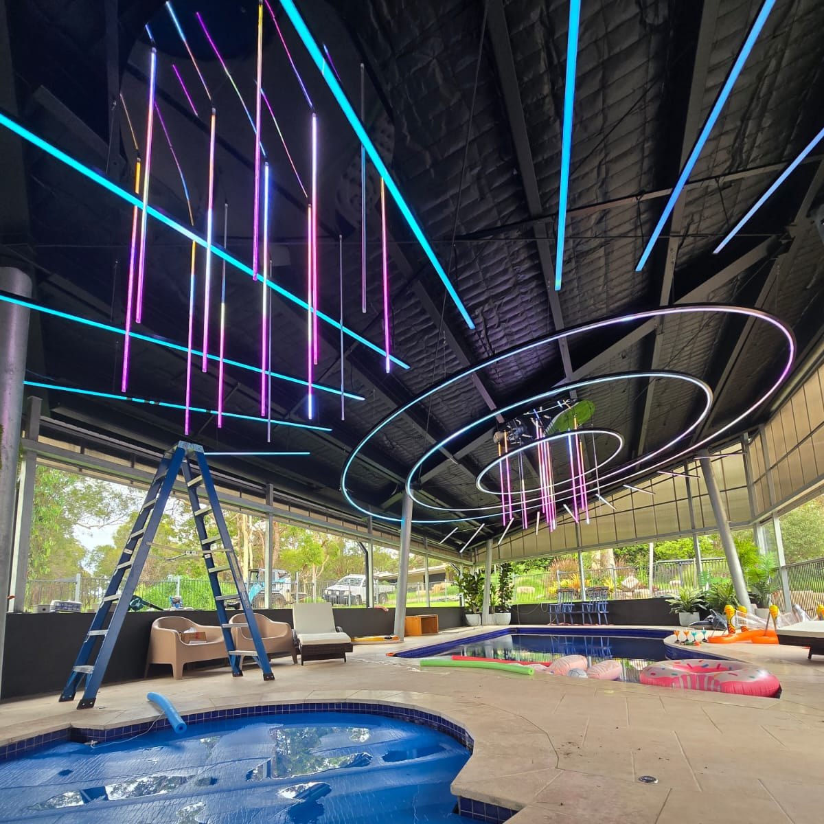 LED Lighting Pool Ceiling Light Feature