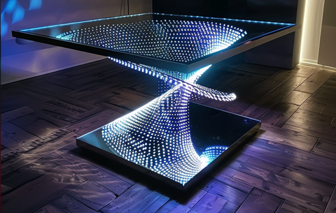 Infinity Mirror Coffee Table - A Touch of Modern Elegance and Visual Intrigue