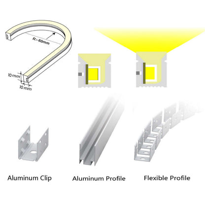 25m Long Run 10X10mm Neon Flex IP67 48V