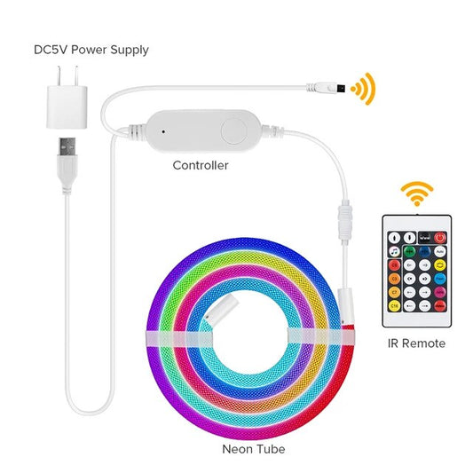 Neon 360 Neon Light Kits Bluetooth APP music USB controller+IR remote
