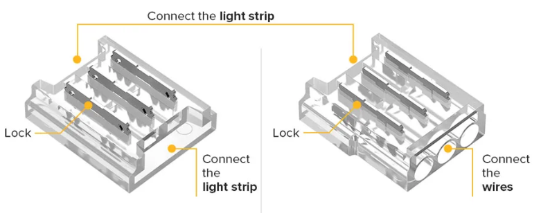 COB Cover Connector Transparent Solderless SMD FPCB to WIRE WS2811 WS2812B WS2815 3Pin 10mm 50pcs/100pcs