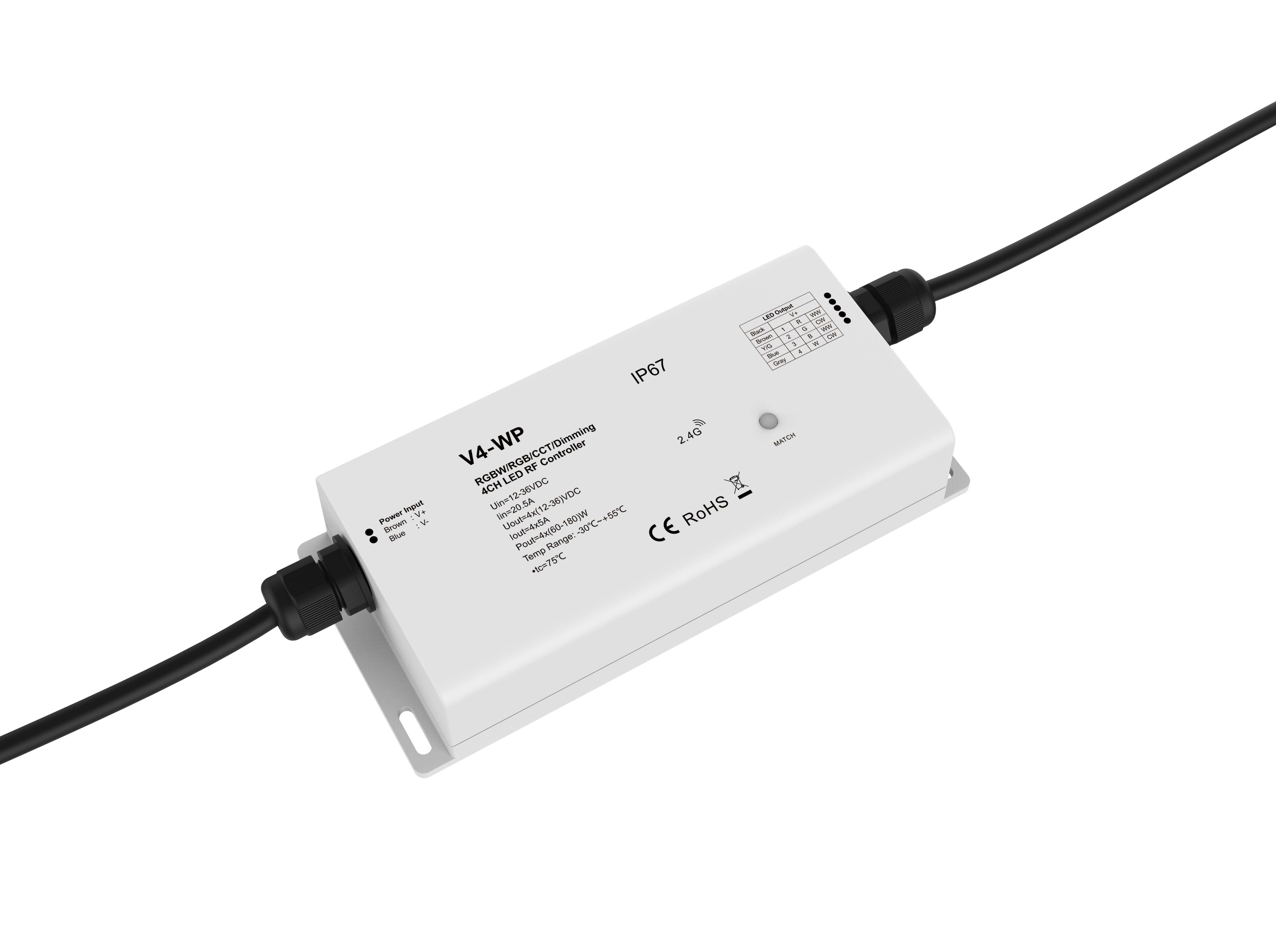 Skydance V4-WPS 4-in-1 IP67 LED Controller – Artistic Lighting